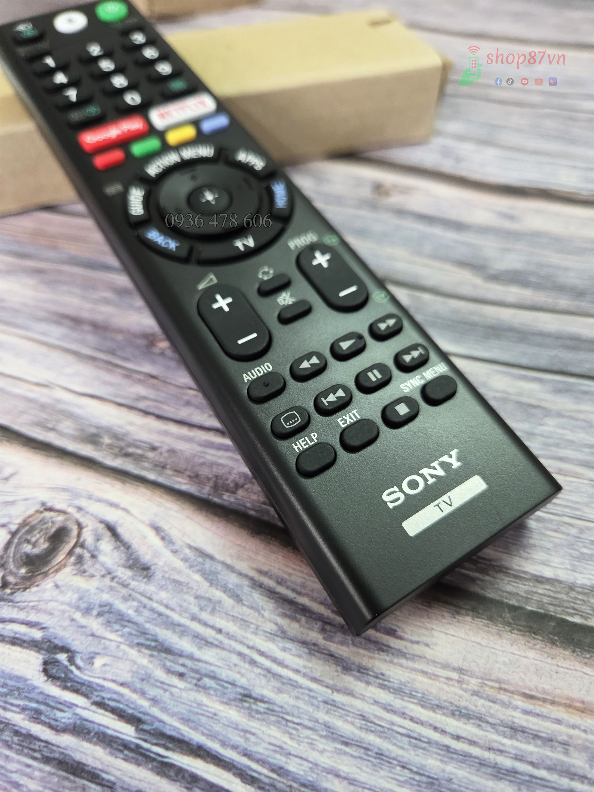 Điều khiển tv Sony chính hãng RMF-TX310P giọng nói