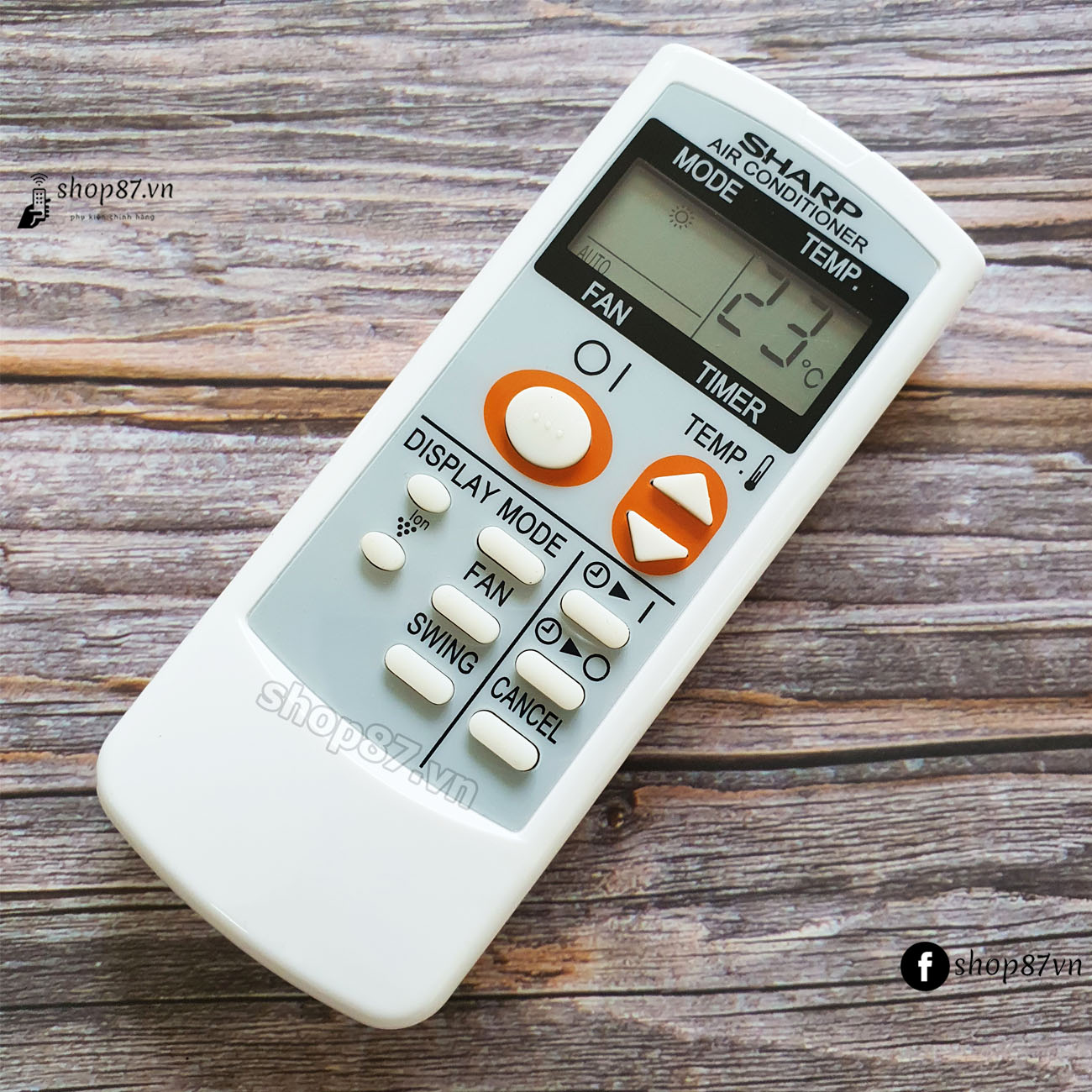 Điều khiển điều hòa Sharp 2 chiều ion