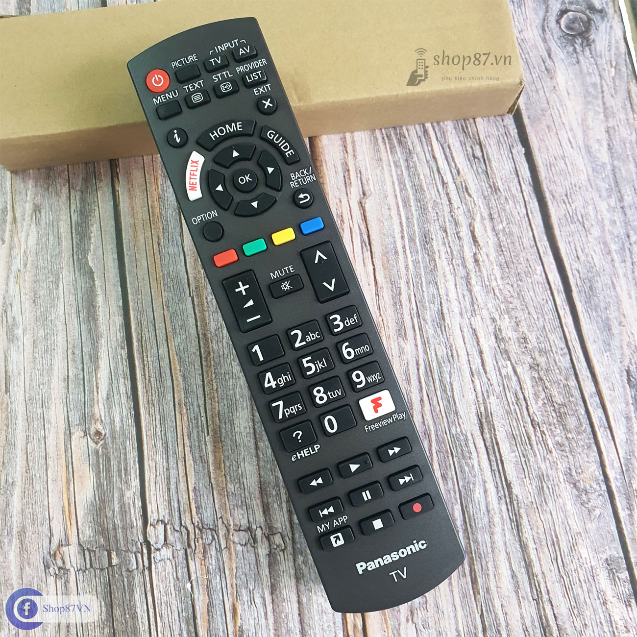 Điều khiển tv Panasonic smart Netflix chính hãng N2QAYB