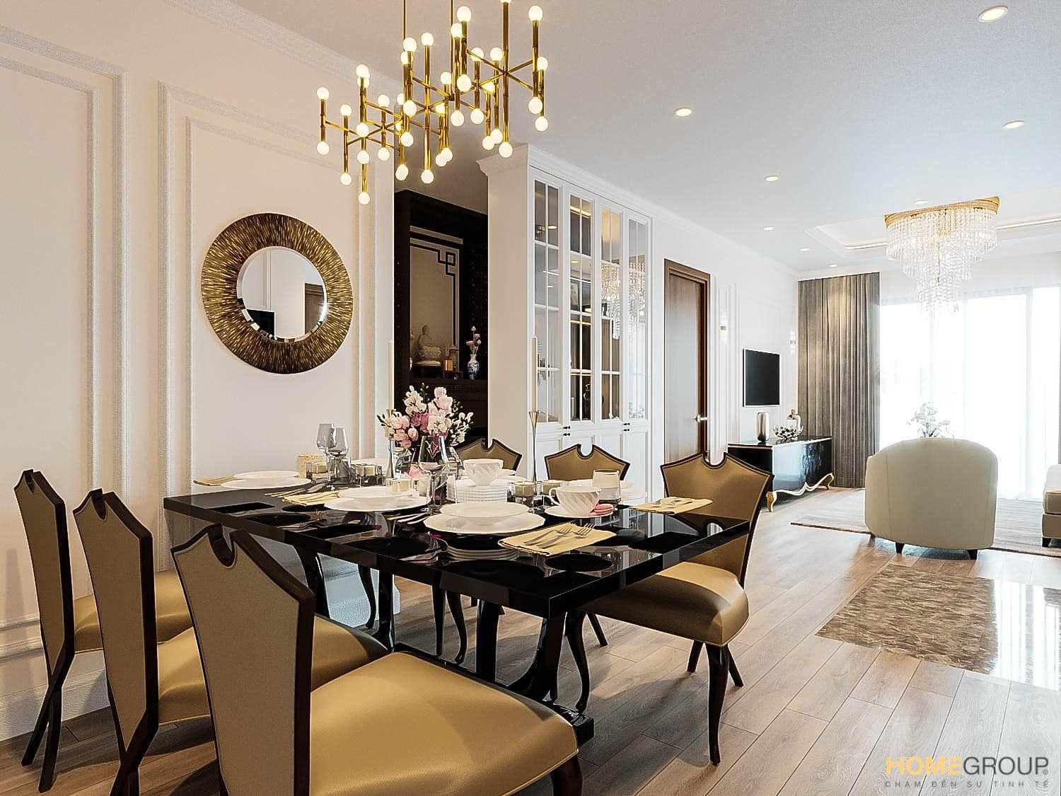 Thiết kế nội thất chung cư 100m2 Florence Mỹ Đình
