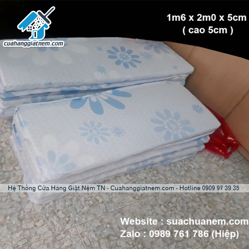 Áo bọc nệm gấp 5 cao su Kymdan kích thước 1m6x2mx5cm