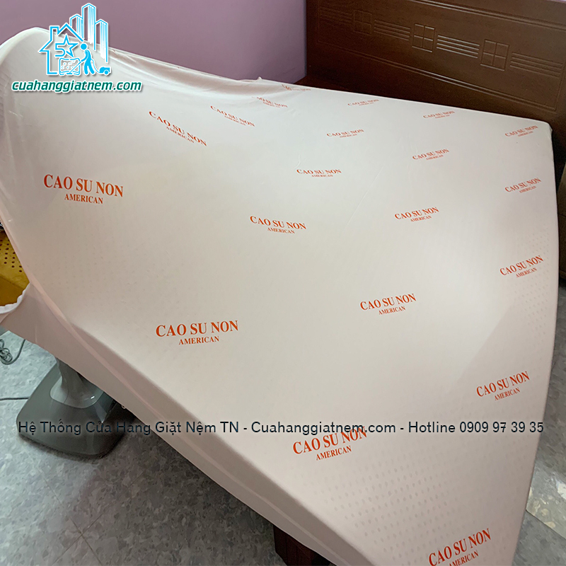 Áo bọc nệm 2 mặt vải thun trơn màu hồng nhạt kích thước theo yêu cầu