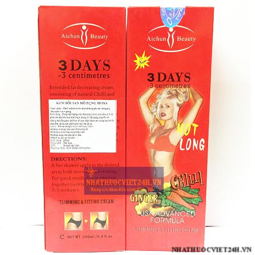Kem đánh tan mỡ bụng 3days Thái Lan