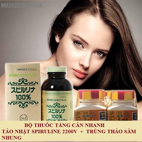 BỘ THUỐC TĂNG CÂN NÂNG CAO NHẬT BẢN KẾT HỢP TRÙNG THẢO VS TẢO XOẮN