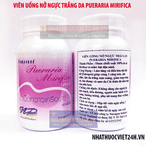 Viên uống nở ngực Pueraria Mirifica Thái Lan