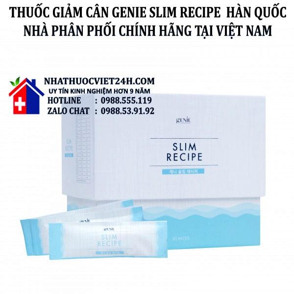 THUỐC GIẢM CÂN SLIM RECIPE HÀN QUỐC