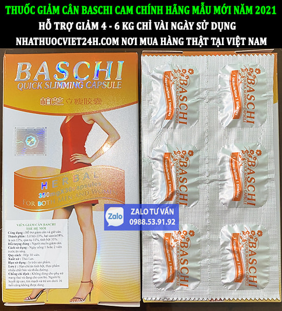 THUỐC GIẢM CÂN BASCHI CHÍNH HÃNG - BASCHI CAM LÀ MẪU GIẢM CÂN MẠNH NHẤT