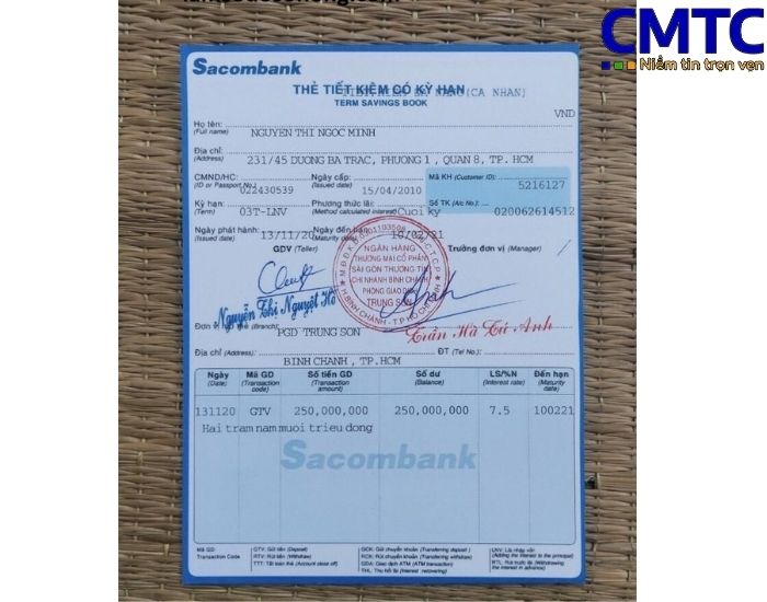 Nhu cầu về dịch vụ làm sổ tiết kiệm tại Hà Nam