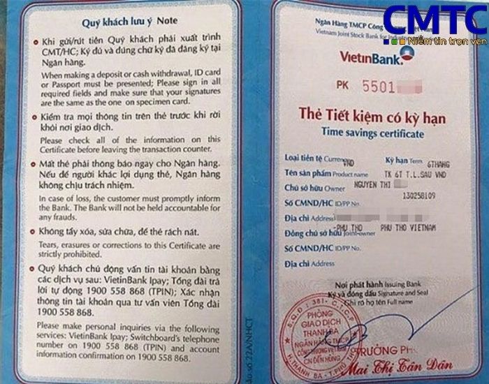 Dịch vụ làm sổ tiết kiệm tại Ninh Bình