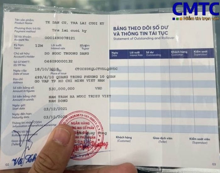 Dịch vụ làm sổ tiết kiệm tại Vĩnh Phúc