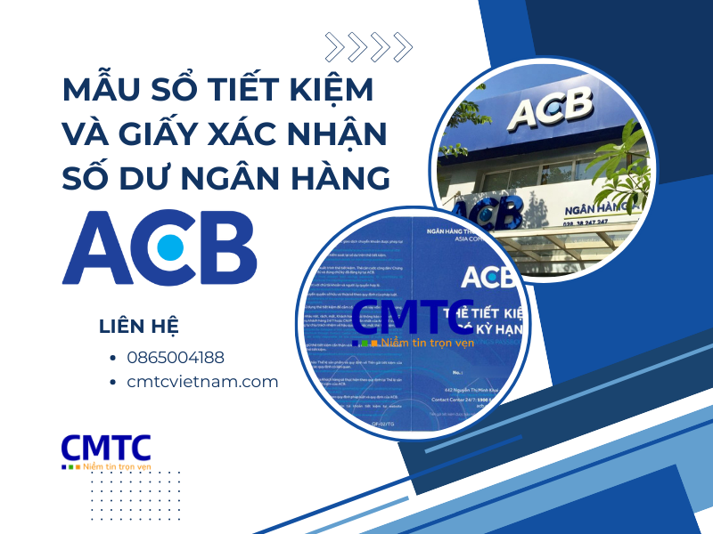 Mẫu sổ ngân hàng ACB