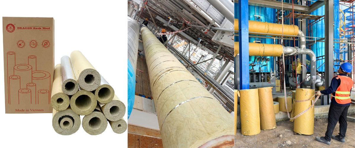 Bông khoáng Rockwool ống