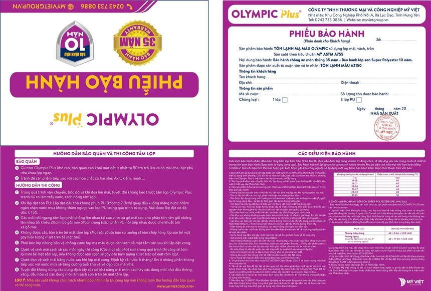Tấm lợp Olympic Plus đang đứng đầu cuộc đua trên thị trường tôn thép Việt với chính sách bảo hành lên đến 35 năm