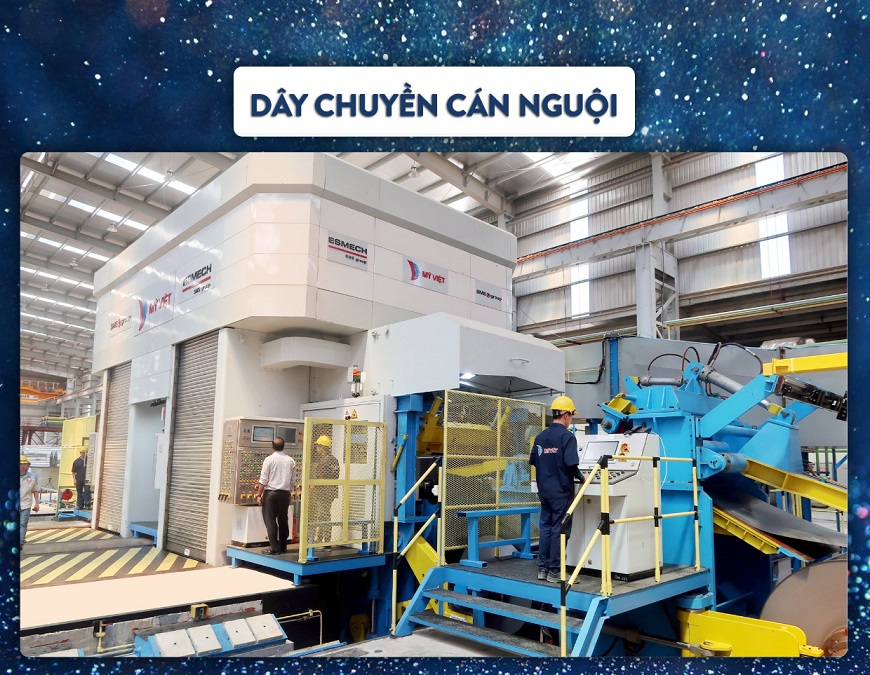 Quy trình cán nguội đảo chiều 2 giá cán 6 trục giúp thép đạt được độ dày chính xác và chất lượng bề mặt hoàn hảo