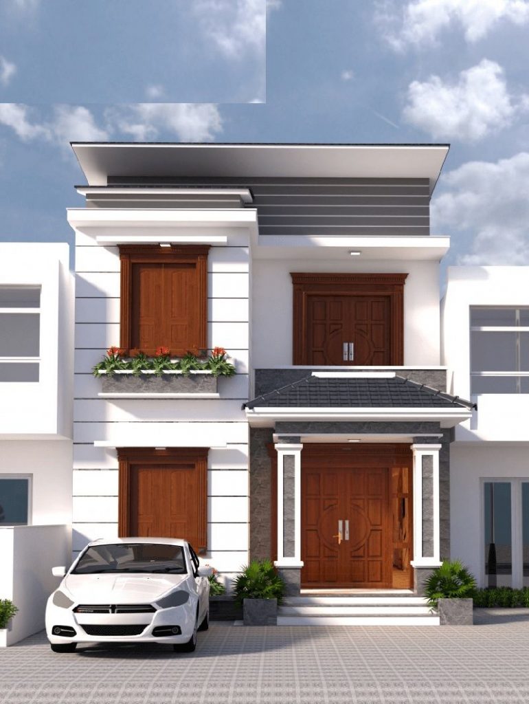 Nhà ống 2 tầng đơn giản giúp tiết kiệm chi phí xây dựng