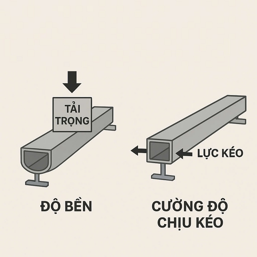 Việc phân biệt rõ hai khái niệm độ bền vè cường độ chịu kéo giúp kỹ sư xác định đúng loại vật liệu và phương pháp tính toán phù hợp với mục đích sử dụng