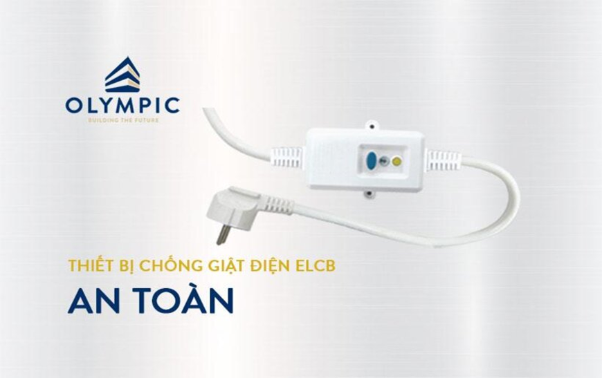 Bình Olympic Endur 30 lít được trang bị công nghệ chống giật ELCB tân tiến