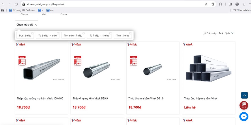 Tham khảo giá sản phẩm từ nhiều nhà cung cấp để đánh giá chất lượng phẩm và giá thành thành tương xứng