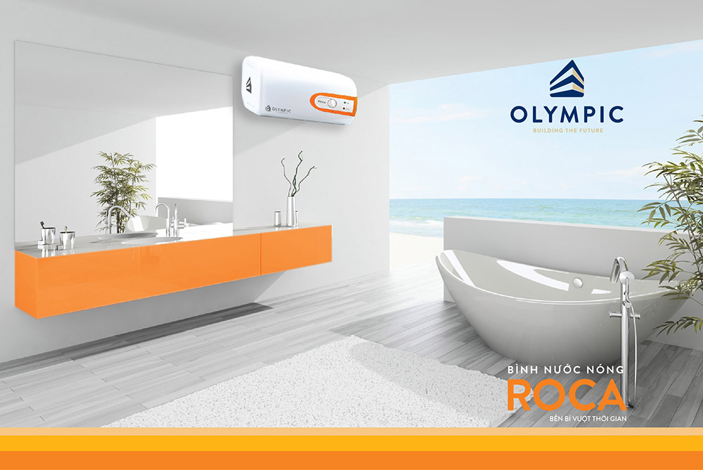 Bình nước nóng Olympic Roca - Sắc cam hiện đại