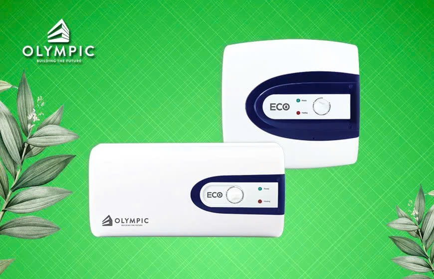 Bình nóng lạnh Olympic Eco với công nghệ khử khuẩn cao cấp giúp đảm bảo an toàn vệ sinh cho người dùng