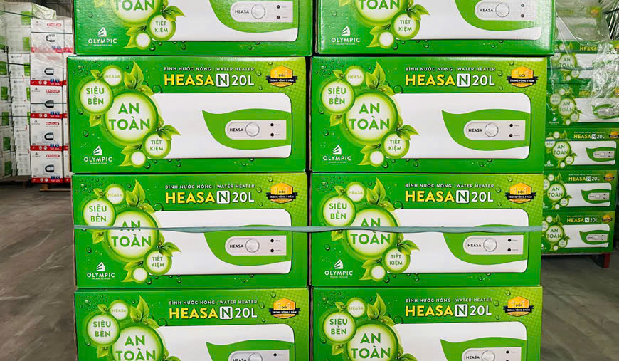 Bình nước nóng Olympic Heasa là sản phẩm mới nhất của thương hiệu Mỹ Việt, nổi bật với tiêu chí "Siêu bền - An toàn - Tiết kiệm điện"
