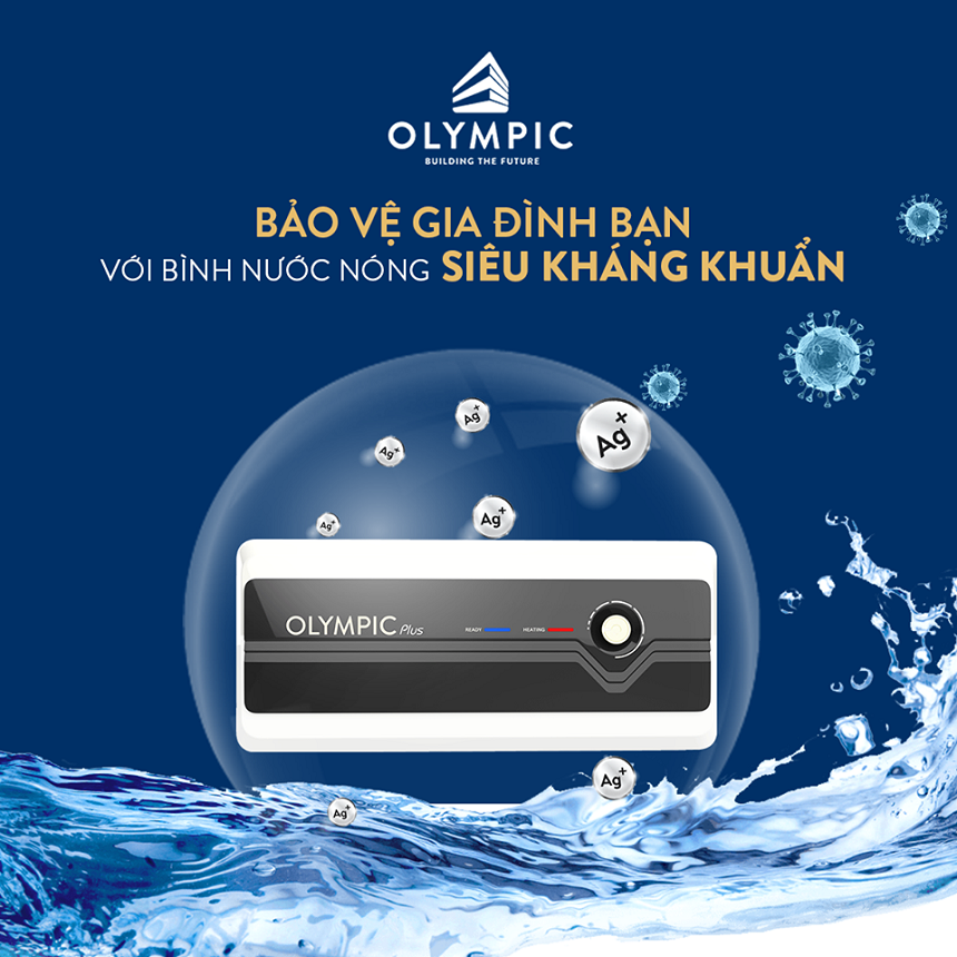 Bình Olympic Plus - Diệt khuẩn, tạo nguồn nước sạch vượt trội