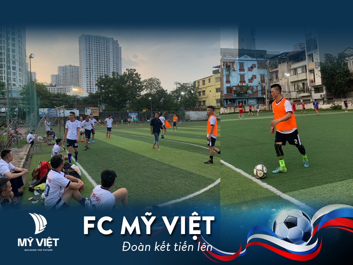 Không khí giao hữu của đội bóng FC Mỹ Việt