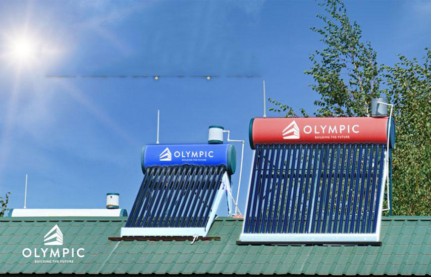 Máy năng lượng mặt trời Olympic được lắp đặt trên mái tôn