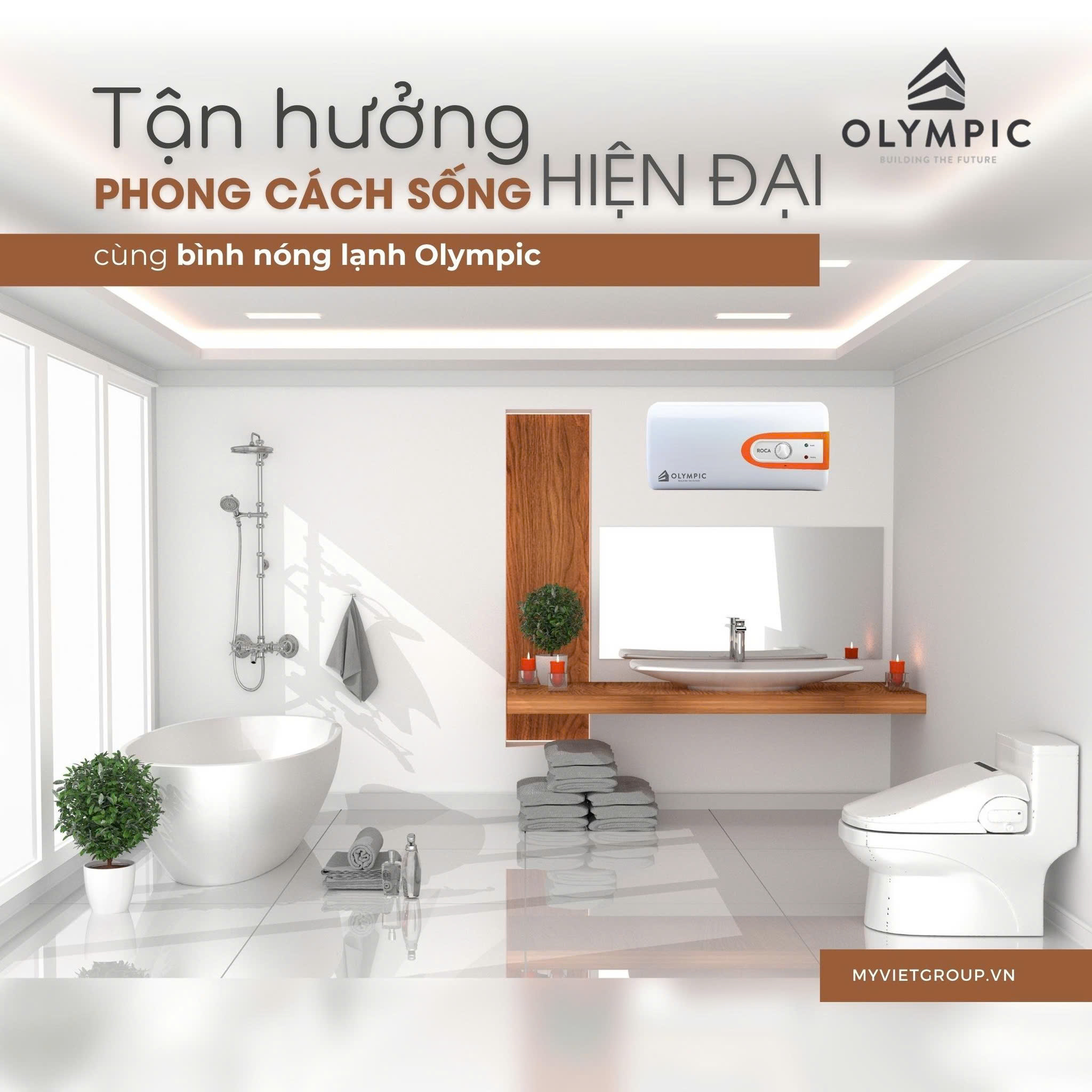 Bình nóng lạnh Olympic Roca – Lựa chọn bền bỉ và hiện đại cho không gian sống