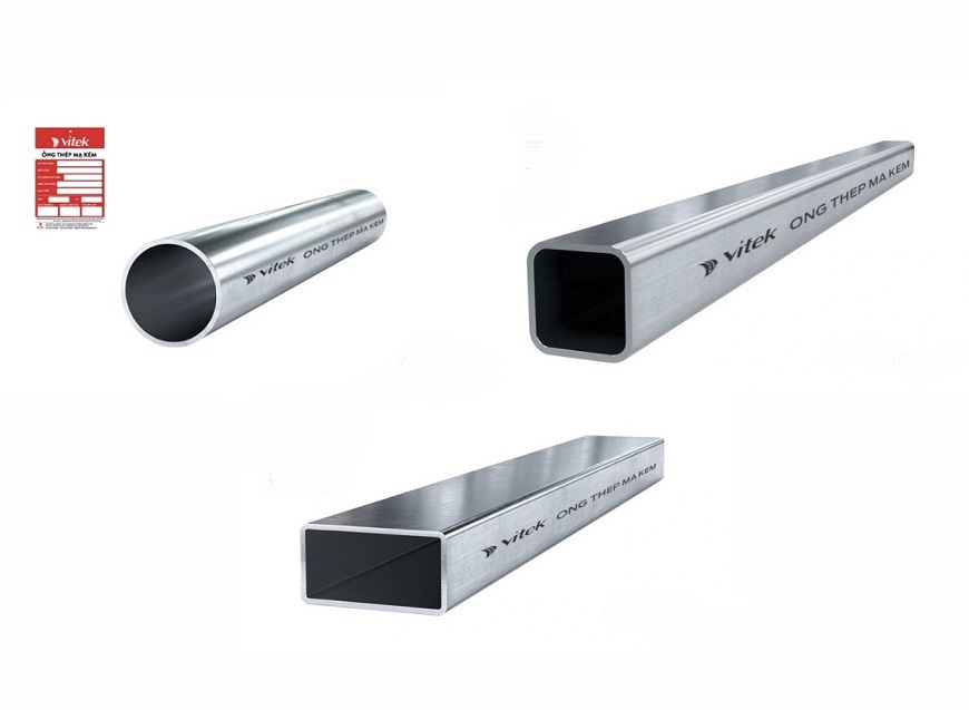 Các dòng sản phẩm thép ống tròn và thép hộp mạ kẽm từ thương hiệu Vitek