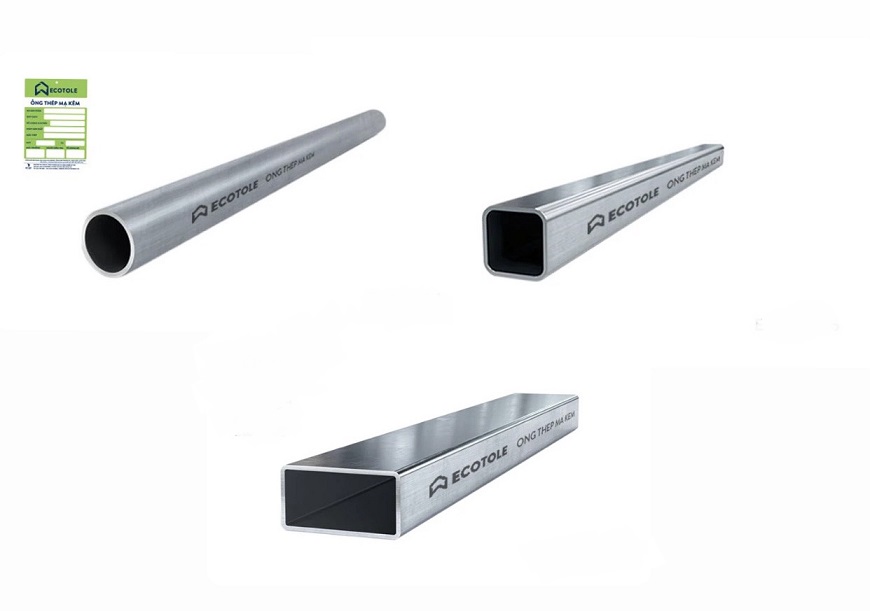 Các dòng sản phẩm thép ống tròn và thép hộp mạ kẽm từ thương hiệu Ecotole