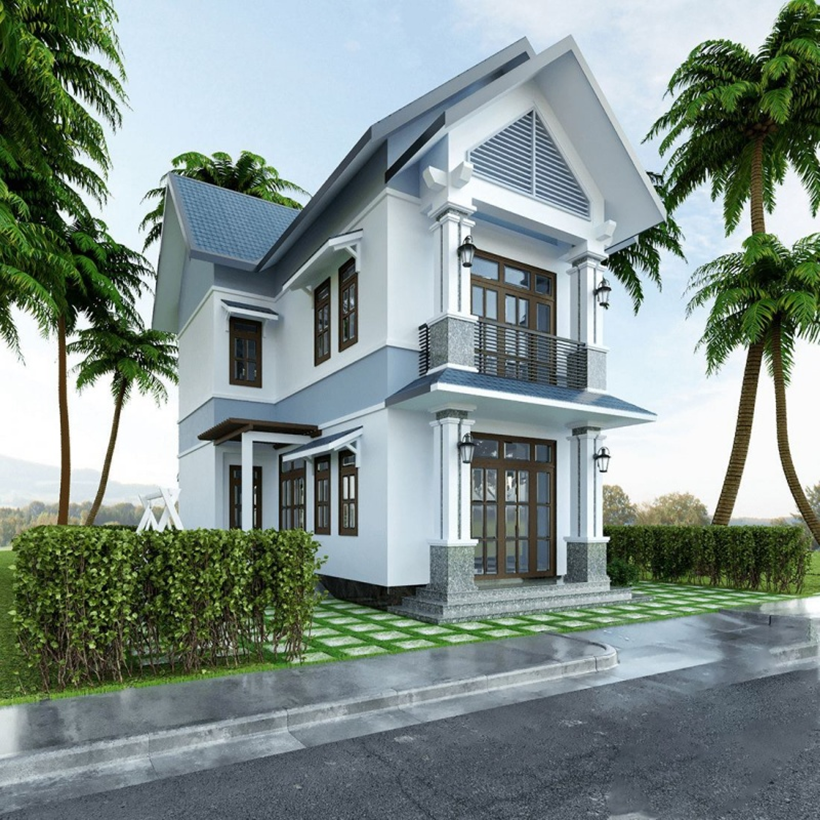 Công trình biệt thự lợp mái tôn đẹp