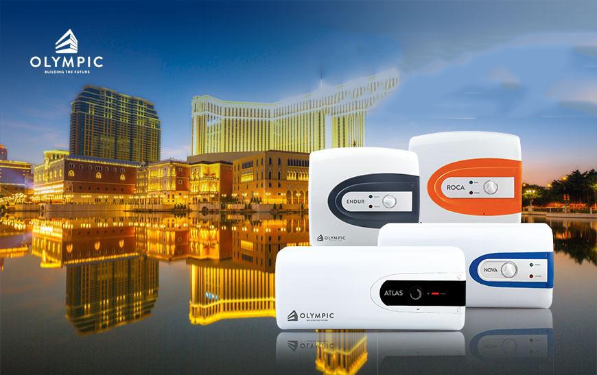 Bình nóng lạnh Olympic được thiết kế với màu sắc đa dạng