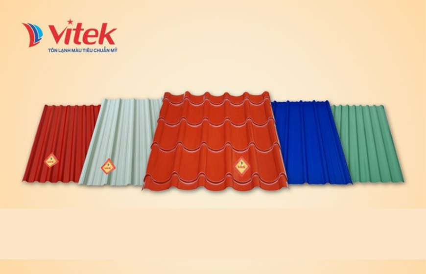 Các dòng tôn của thương hiệu tấm lợp Vitek
