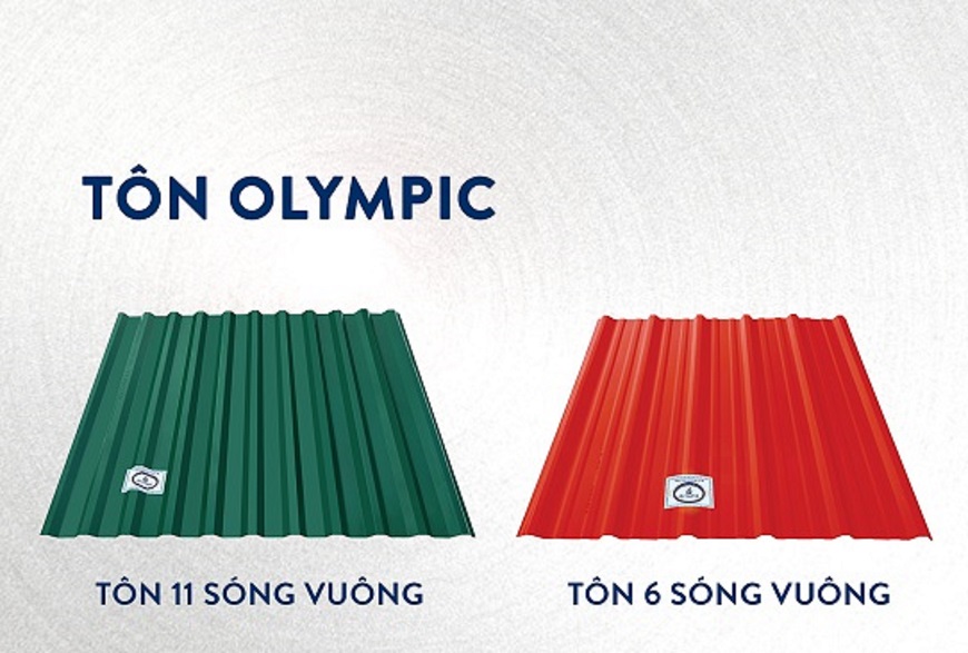 Tôn sóng vuông bao gồm tôn 6 sóng và tôn 11 sóng