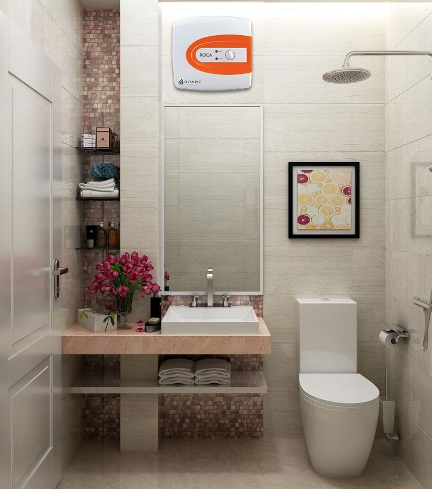 Bình nóng lạnh 15 lít giúp tiết kiệm diện tích không gian