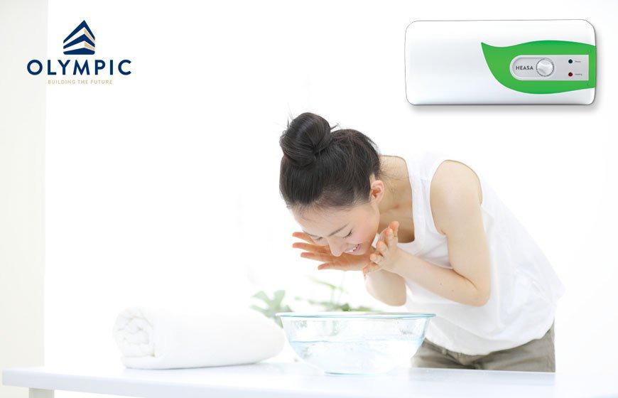 Bình nóng lạnh thiết kế nhỏ gọn, phù hợp với mọi không gian phòng tắm