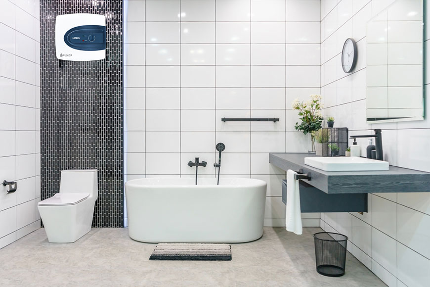 Thiết kế nhỏ gọn của bình nóng lạnh Olympic Hitech 15 lít