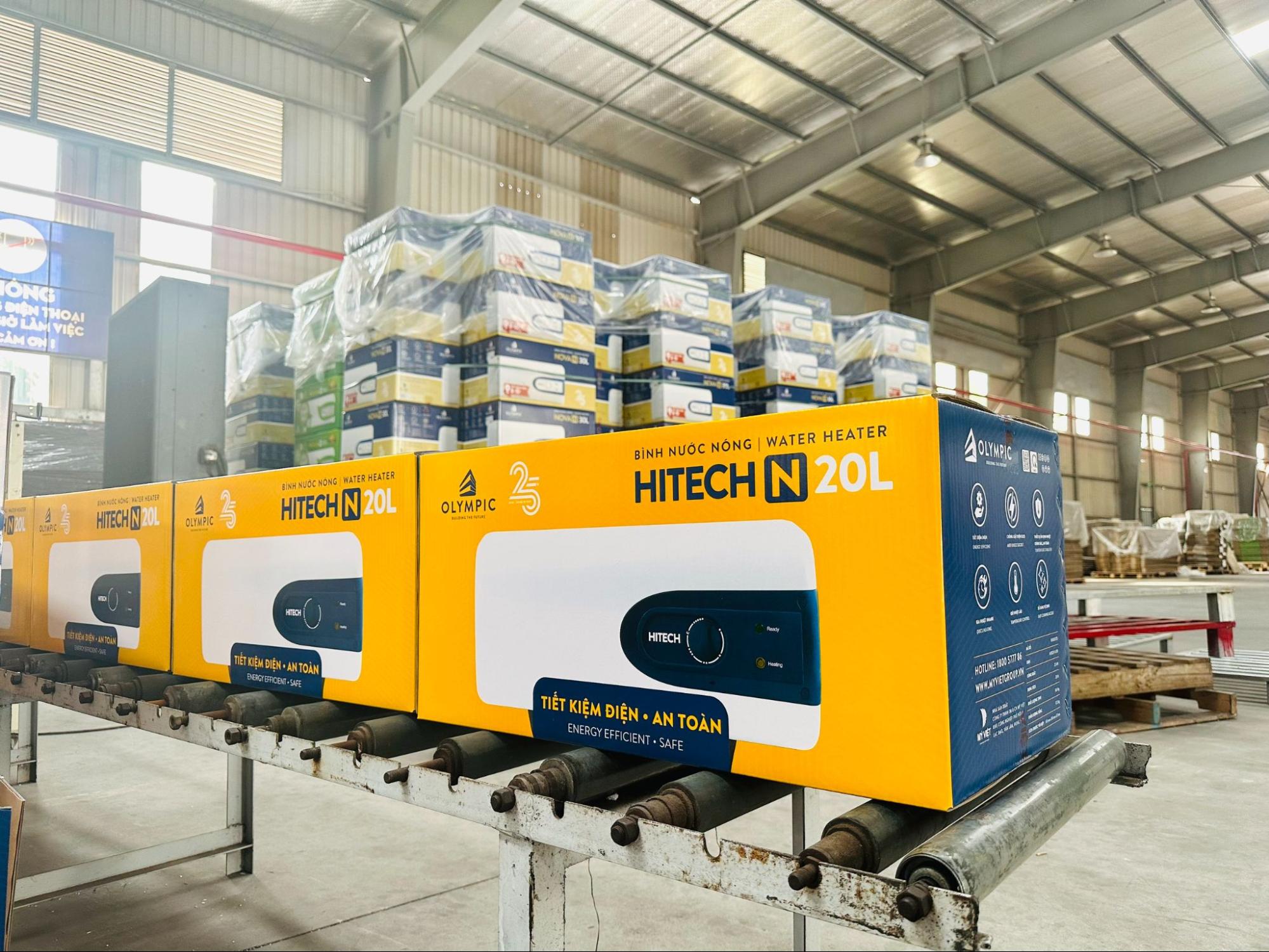 Olympic Hitech 20 lít được sản xuất dưới dây chuyền hiện đại