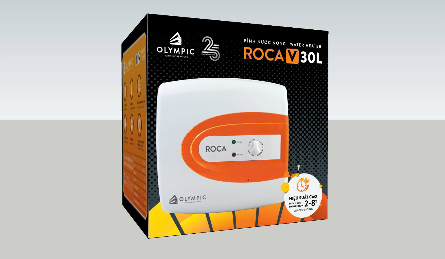 Bình nóng lạnh Olympic Roca có mức giá vô cùng phù hợp đối với các gia đình có nhu cầu sử dụng nước nóng ổn định và lâu dài