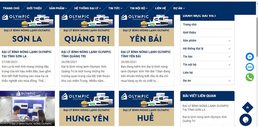 Mua bình nóng lạnh Olympic tại địa chỉ uy tín