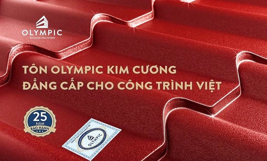 Tôn Olympic đỏ kim cương - một lựa chọn tuyệt vời để tăng thêm giá trị thẩm mỹ và phong thủy cho ngôi nhà của bạn
