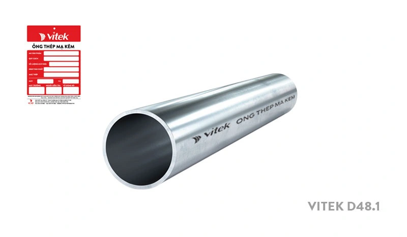 Ống thép tròn mạ kẽm phi 48 Vitek chất lượng