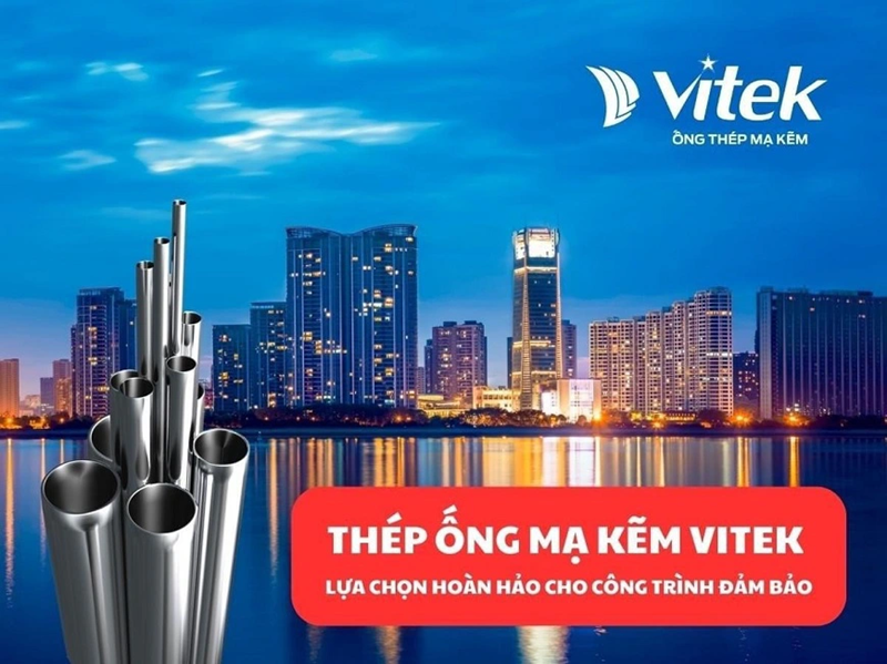 Ống thép tròn mạ kẽm phi 75 Vitek được ứng dụng trong nhiều công trình hiện đại