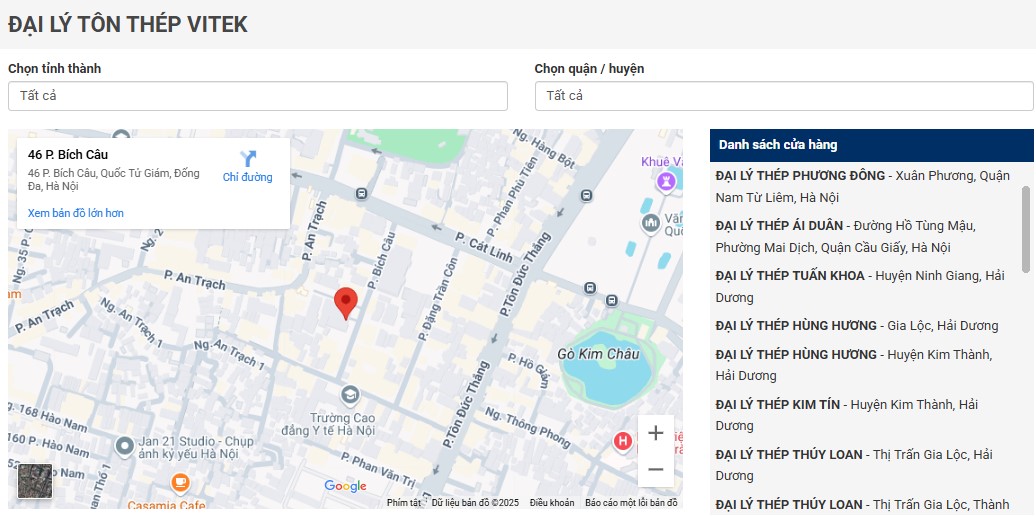 Đặt mua tôn lạnh Vitek tại các đại lý phân phối chính hãng từ nhà sản xuất để đảm bảo chất lượng