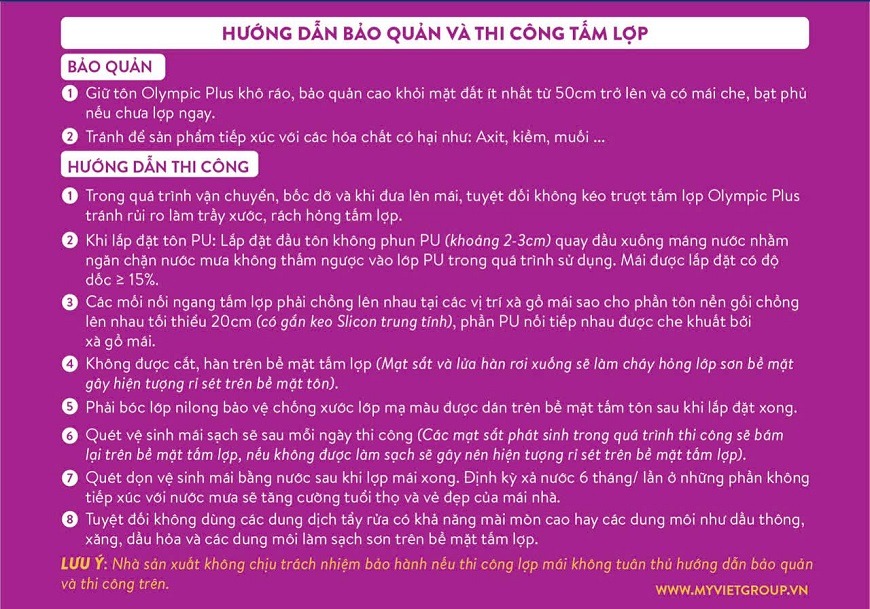 Để đảm bảo chất lượng mái lợp sau khi hoàn thiện, việc vận chuyển và thi công tôn cần tuân thủ đúng các yêu cầu kỹ thuật