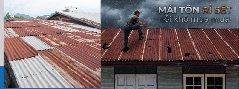 Mái tôn bị rỉ sét do nhiều nguyên nhân khác nhau