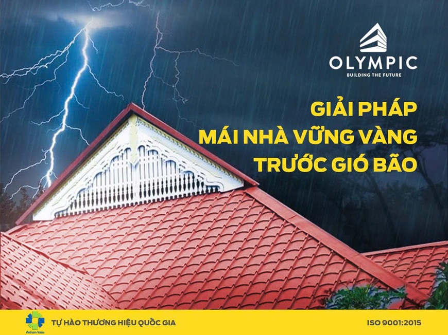 Tôn Olympic cao cấp với chế độ bảo hành 25 năm - An tâm chống bão