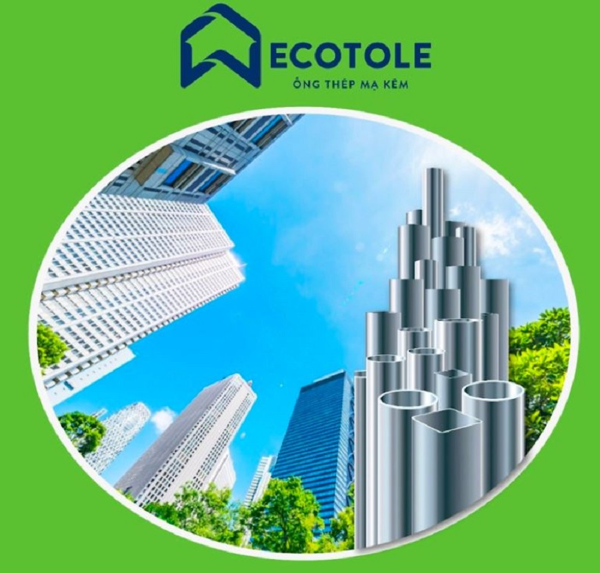 Ống thép mạ kẽm Ecotole chính hãng có bề mặt sáng bóng