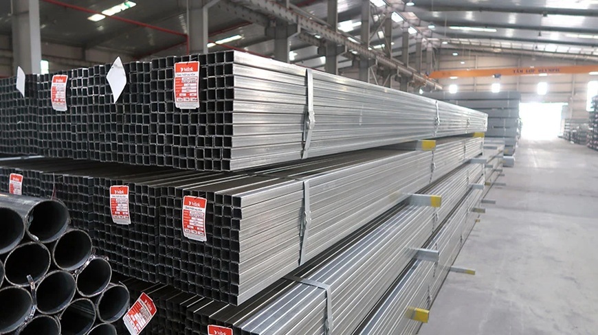 Thép hộp vuông mạ kẽm Vitek có dải kích thước đa dạng từ nhỏ đến lớn cùng độ dày lý tưởng cho các công trình chịu lực cao